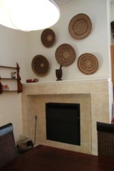 Suite 2 offers a built-in fireplace