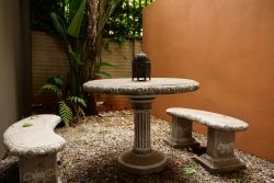 Garden seating area