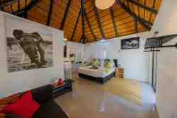 Sky Villa - Bedroom 2 Ensuite. Comfortable king-size bed and mosquito net - wake up feeling refreshed after a good night's sleep!