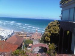 View from upper terrace