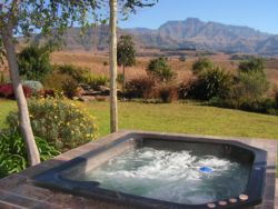 Views of Champagne and Cathkin Peaks from Sunbird patio