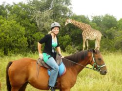 Horseback ride in a game park.