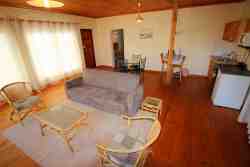 Protea Flat, open plan lounge/dining/kitchen