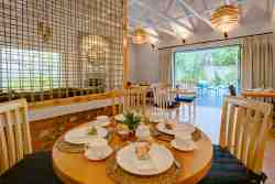Breakfast served inside 