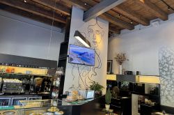 MiCaffe Restaurant on ground floor of apartment block