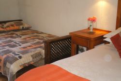 Double room with sleeper couch open