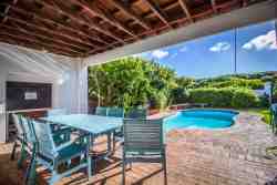Pool and downstairs braai area