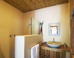 Bathrooms have large walk-in showers.