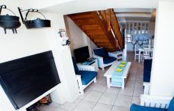 Living area with indoor braai