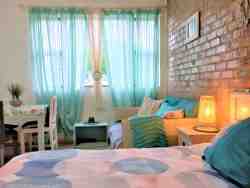 Sleeper couch in living space
