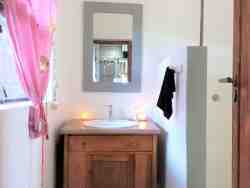 Batchroom with shower.