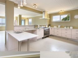 the open plan kitchen