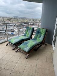 Loungers outside the bedroom