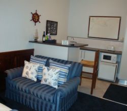 Each unit has a small kitchenette
