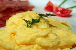 Scrambled Eggs are fluffy and rich