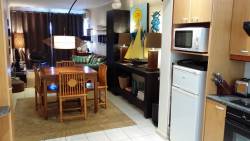 Kitchen and living area