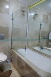 Bathroom 1 with bath & shower