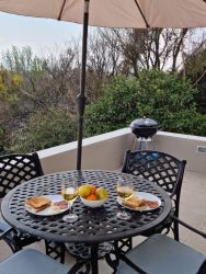 Breakfast on the patio.