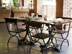 Patio eating area