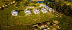 Cottages & Pool Aerial View