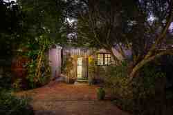 Night time outside 4 sleeper garden flat