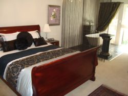 Queen de lux room with bath and shower