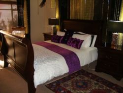 Queen de lux room with bath and shower