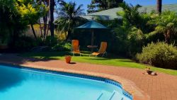 Pool in secluded garden