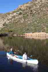 Canoe in dam