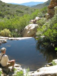 Waterhole to rock paintings
