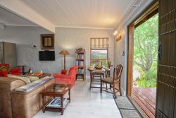 Front door and dining table