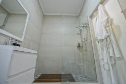 Modern bathroom with walk in shower