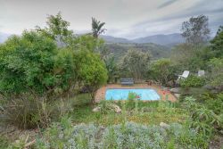 Swimming pool and mountain views