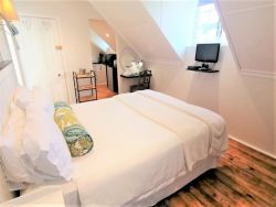 West Room - double room, upper floor with full bathroom & kitchenette