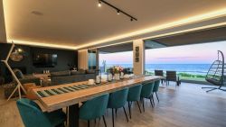 Dining area with sea views and open plan