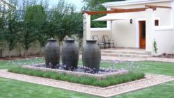 Water feature with Blue Crane room in the background