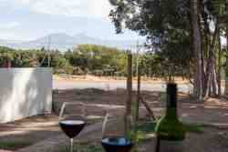 Main house front patio with mountain views 