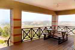 The deck view from the 1 bedroom self catering unit 