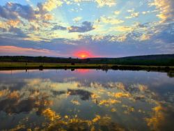Sunset Over Dam