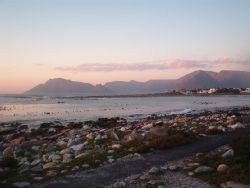 The Kom at sunset with Table mountain in the background