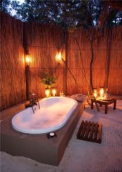 Romantic outdoor bathrooms