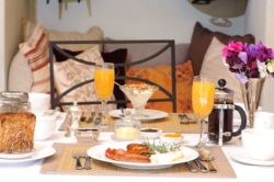 Enjoy a health breakfast with fresh fruit salad and homemade muesli or choose a full cooked breakfast