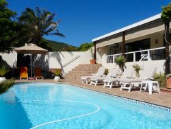 Enjoy the crystal clear heated salt water pool. 