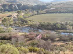 Beautiful views over the river and the mountains