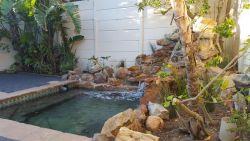 Own private splash pool in the backyard.