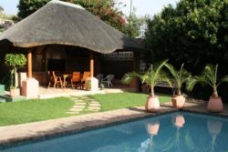 Swimming pool with barbeque facilities