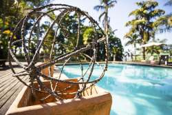 Outdoor pool for those hot summer days