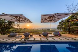 Pool overlooking countryside