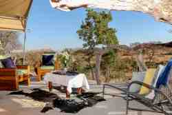 The patio with a view- luxury safari tents
