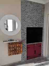 Built in braai on balcony